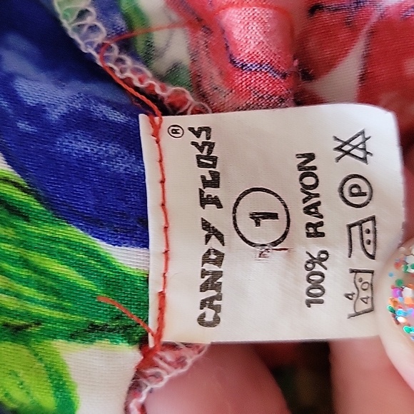 Vintage Candy Floss Fruits Print Pin Up Rockabilly Dress Kawaii Kitsch 50's XS/S - Picture 13 of 16